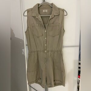 Sleeveless Button-Up Romper